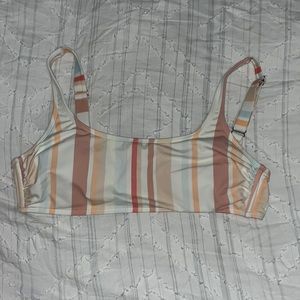 striped pastel colored bikini top